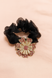 Organza scrunchie with rhynestone flower