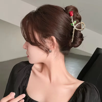 Large red rose bud clutcher