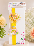 Dancing confetti bow soft baby headband