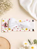 Soft cotton everyday baby headband silk organza bow