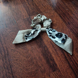 Dual Bow Scrunchies with Retro Print