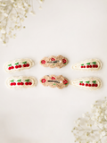 Pack of 6 crochet hair pins - nudes