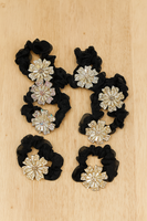 Organza scrunchie with rhynestone flower