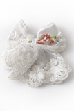 Lace bow with doiley frill