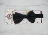 Soft cotton everyday baby headband silk organza bow