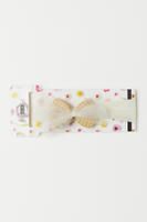 Soft cotton everyday baby headband checks and tulle bow