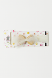 Soft cotton everyday baby headband checks and tulle bow