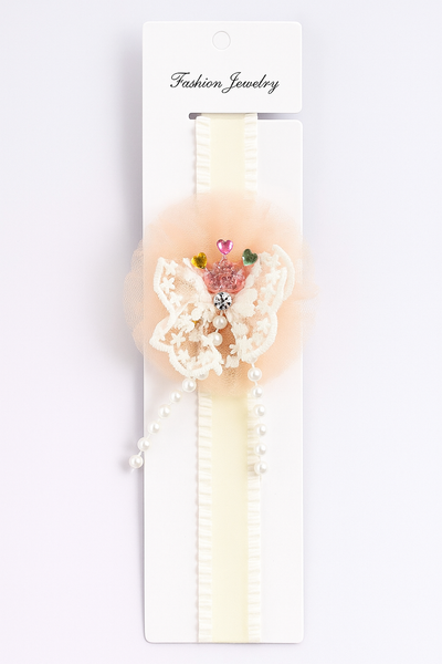 Partywear fascinator crown on lace doilies baby headband