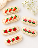 Pack of 6 crochet hair pins - fruits
