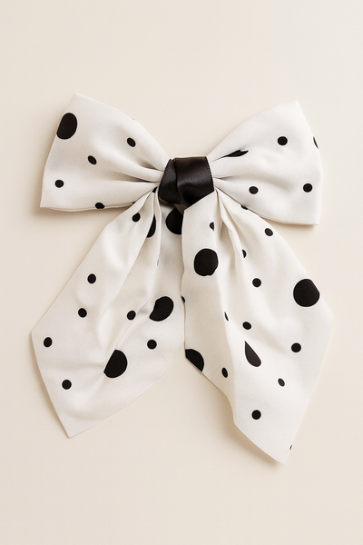 Random dots Bow Hair Clip