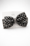 Evening dual layer bow with rhynestone