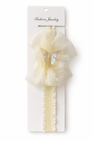 Partywear fascinator butterfly on bow baby headband