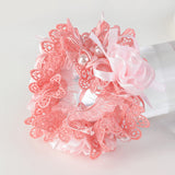 Lace rosette scrunchie