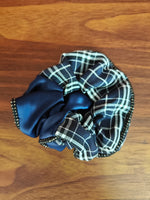 Plaid & Satin Scrunchie