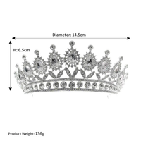 White stones tiara crown