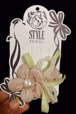 Metallic flower fascinator hairclip