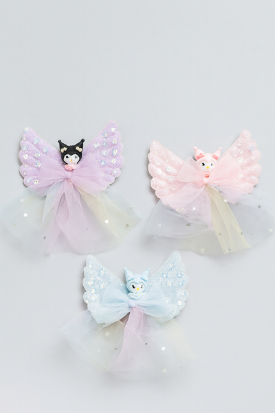 Kuromi bows with wings