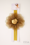 Soft cotton everyday baby headband rose bud on flower