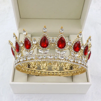 Faux gemstone and crystal crown (full head)