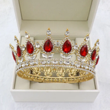 Faux gemstone and crystal crown (full head)
