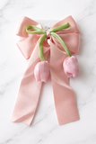 Large ribbon fascinator tulip bow