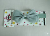 Soft cotton everyday baby headband silk organza bow