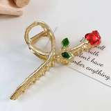 Large red rose bud clutcher