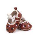 PU leather booties - brown