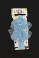 Soft cotton everyday baby headband circle glittery tulle bow