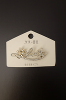 LUCK silver Pearl and rhinestone Flower Hair Pin