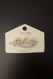 LUCK silver Pearl and rhinestone Flower Hair Pin