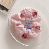 Soft pastel rosette Hair Scrunchies (Set of 2)