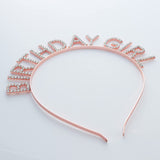 Free size Rhinestone birthday girl tiara with birthday sash