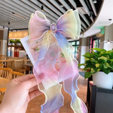 Ombre bow with gemstone