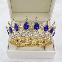 Faux gemstone and crystal crown (full head)