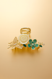 Rose flower and Butterfly medium clutcher