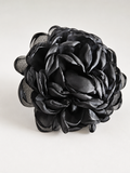 Flower bloom fascinator sibling set - black
