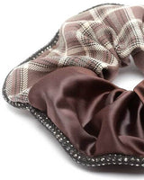 Plaid & Satin Scrunchie