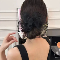 Puffy gauge satin scrunchie