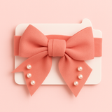 Soft cotton everyday baby headband scuba bow