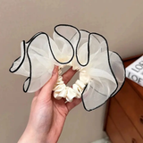 Puffy gauge satin scrunchie