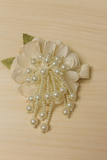 Flower with pearls fascinator hairclip