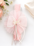 Fancy fascinator crystal butterfly on bow baby headband