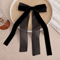 Black organza bow buckle