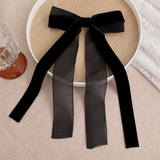 Black organza bow buckle