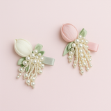 Tulip with pearls fascinator hairclip