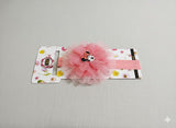 Soft cotton everyday baby headband Minnie on flower