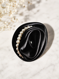 Satin rose fascinator clip