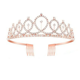 Free size Rhynestone tiara crown with birthday sash