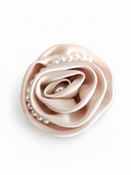 Satin rose fascinator clip